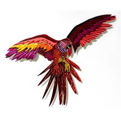 Patricia Govezensky- Original Painting on Laser Cut Steel  Macaw XXIV 