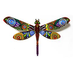 Patricia Govezensky- Original Painting on Cutout Steel "Dragonfly LV"