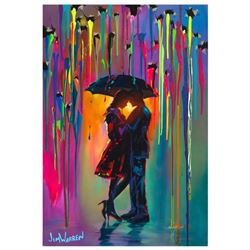 Jim Warren,  Love Protects  Hand Signed, Artist Embellished AP Limited Edition Giclee on Canvas with