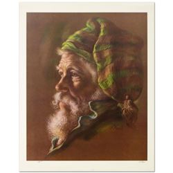 Virginia Dan (1922-2014), "Fisherman" Limited Edition Lithograph, Numbered and Hand Signed with Lett