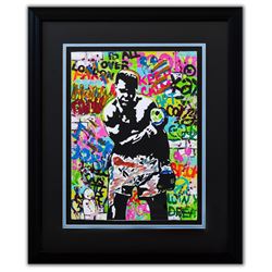 Nastya Rovenskaya- Original Mixed Media on Paper "Muhammad Ali"