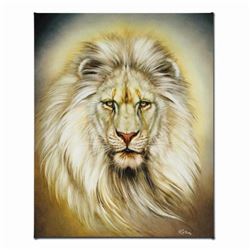 "White Lion" Limited Edition Giclee on Canvas by Martin Katon, Numbered and Hand Signed. This piece 