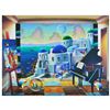 Image 1 : Ferjo, "Gorgeous Santorini" Original Painting on Canvas, Hand Signed with Letter of Authenticity.