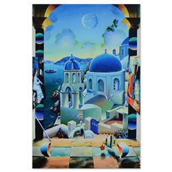 Ferjo,  Cruising to Santorini  Limited Edition on Gallery Wrapped Canvas, Numbered and Signed with L