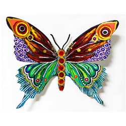 Patricia Govezensky- Original Painting on Cutout Steel "Butterfly CCLXXVIII"