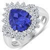 Image 1 : Natural 4.14 CTW Tanzanite & Diamond Ring 14K White Gold - REF-148M6T