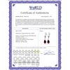 Image 2 : Genuine 4.5 ctw Garnet Earrings 14KT White Gold - REF-22V7W