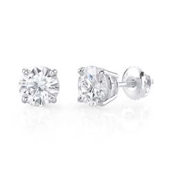 0.48 CTW Diamond Earrings 14K White Gold - REF-51F7N