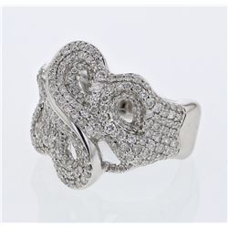 1.37 CTW Diamond Ring 14K White Gold - REF-135W3H