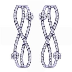 0.19 CTW Diamond Earrings 14K White Gold - REF-22Y9X