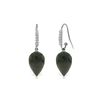 Image 1 : Genuine 24.68 ctw Black Spinel & Diamond Earrings 14KT White Gold - REF-50K5V
