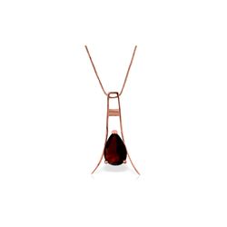 Genuine 1.50 ctw Garnet Necklace 14KT Rose Gold - REF-35A4K