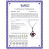 Image 2 : Genuine 0.55 ctw Ruby Necklace 14KT White Gold - REF-25T4A