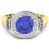 Image 3 : Natural 2.83 CTW Tanzanite & Diamond Ring 14K Yellow Gold - REF-115F3N