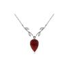 Image 1 : Genuine 13.02 ctw Ruby & Diamond Necklace 14KT White Gold - REF-42W2Y