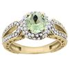 Image 1 : 1.25 CTW Amethyst & Diamond Ring 14K Yellow Gold - REF-86X7M