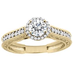 0.64 CTW Diamond Ring 14K Yellow Gold - REF-111M5A