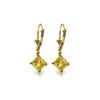 Image 1 : Genuine 3.2 ctw Citrine Earrings 14KT Yellow Gold - REF-30N2R