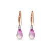 Image 1 : Genuine 4.6 ctw Pink Topaz & Diamond Earrings 14KT Rose Gold - REF-28H8X