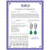 Image 2 : Genuine 2.03 ctw Emerald & Diamond Earrings 14KT White Gold - REF-69V7W