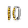 Image 1 : Genuine 1.20 ctw Citrine Earrings 14KT White Gold - REF-56A7K