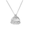 Image 1 : 1.03 CTW Pearl & Diamond Necklace 18K White Gold - REF-32F4N