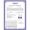 Image 2 : Genuine 6.25 ctw Amethyst Earrings 14KT White Gold - REF-41F2Z