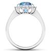 Image 2 : Natural 3.48 CTW Aquamarine & Diamond Ring 14K White Gold - REF-108H7M