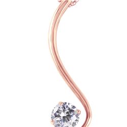 Genuine 0.50 ctw Diamond Anniversary Necklace 14KT Rose Gold - REF-137V9W