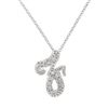 Image 1 : 0.09 CTW Diamond Necklace 14K White Gold - REF-19W6H