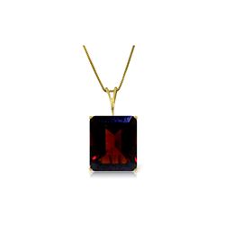 Genuine 7 ctw Garnet Necklace 14KT Yellow Gold - REF-38F2Z