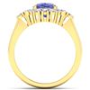 Image 2 : Natural 2.64 CTW Tanzanite & Diamond Ring 14K Yellow Gold - REF-103N3R