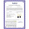 Image 2 : Genuine 8 ctw Sapphire Earrings 14KT Yellow Gold - REF-47T4A