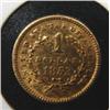 Image 2 : 1853 $1 U.S. GOLD COIN
