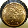 Image 1 : 1902 $5 U.S. GOLD COIN