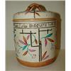 Image 1 : ENGLISH POTTERY BISCUIT JAR