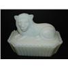 Image 1 : MILK GLASS LION DISH