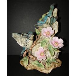 WARBLER BLUE BIRD STATUETTE