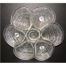 GLASS OYSTER PLATE
