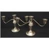 Image 1 : STERLING TRIPLE CANDELABRAS