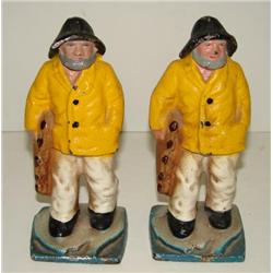 PAIR OF FISHERMAN BOOKENDS