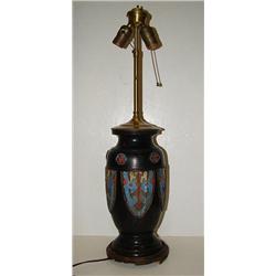 EBONIZED ORIENTAL STYLE LAMP