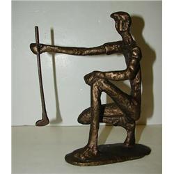 BRONZE GOLFER SCULPTURE