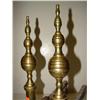 Image 3 : BRASS CHIPPENDALE ANDIRONS