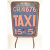 Image 1 : METAL TAXI SIGN