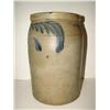 Image 1 : BLUE DECORATED STONEWARE CROCK
