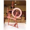 Image 1 : RED PAINTED SPINNING WHEEL