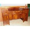 Image 1 : ANTIQUE BURL WALNUT SIDE BOARD