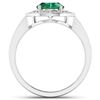 Image 2 : Natural 1.87 CTW Zambian Emerald & Diamond Ring 14K White Gold - REF-81F8N