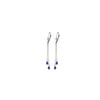 Image 1 : Genuine 2.5 ctw Amethyst Earrings 14KT White Gold - REF-29R7P
